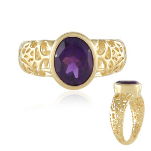 Zilveren ring met een amethist (Ornaments by de Melo)