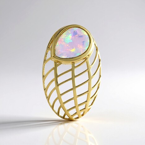 Pendentif en or et Opale Welo (Ornaments by de Melo)