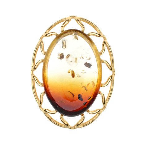 Colgante en plata con Ámbar del Báltico amanecer (dagen)