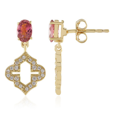 Orecchini in argento con Tormalina Rosa Nigeriana
