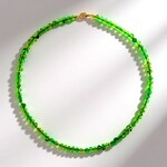 Collana in argento con Ambra Verde (CUSTODANA)