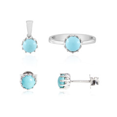 Anillo en plata con Turquesa bella durmiente (Faszination Türkis)