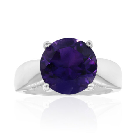 Zambian Amethyst Silver Ring