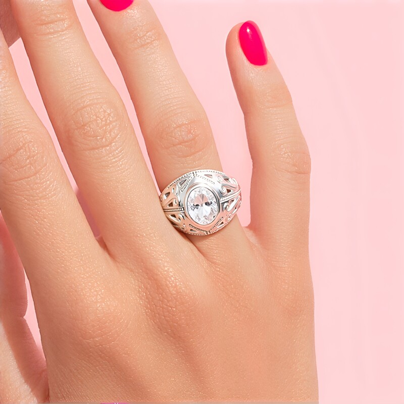 Bague en argent et Danburite