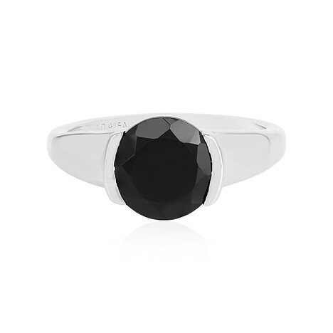 Schwarzer Onyx-Silberring