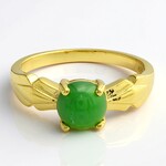 Anello in argento con Crisoprasio Imperiale