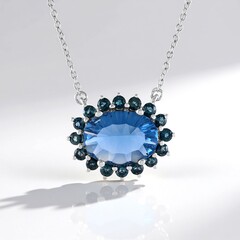 Collana in argento con Fluorite Cangiante