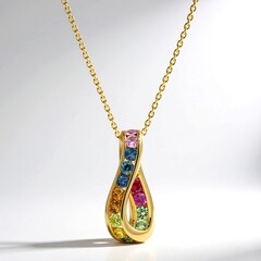 Collana in oro con Zaffiro Fancy (CIRARI)