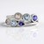 Anillo en plata con Aguamarina de Brasil