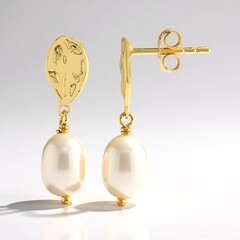 Orecchini in argento con Perla d'Acqua Dolce Bianca