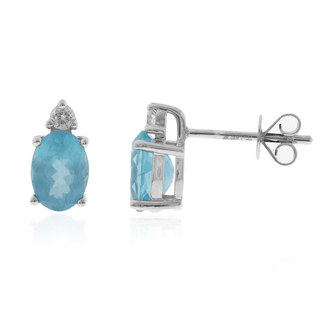 10K Blue Apatite Gold Earrings