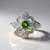Anello in argento con Diopside Russo