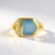 Anello in argento con Onice Blu