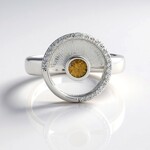 Anello in argento con Zircone Giallo (MONOSONO COLLECTION)
