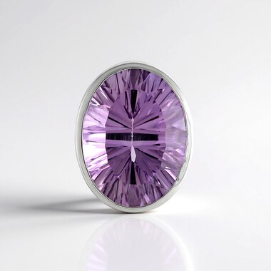 Ciondolo in argento con Ametista Rose de France (MONOSONO COLLECTION)
