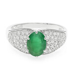 Zilveren ring met een Bahia-smaragd