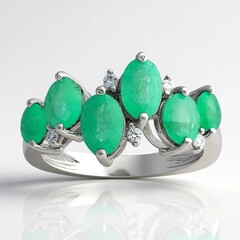 Anello in argento con Smeraldo Nova Era (de Melo Essence)