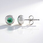 Orecchini in argento con Smeraldo Colombiano