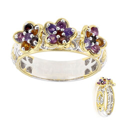 Mozambique Garnet Silver Ring (Gems en Vogue)