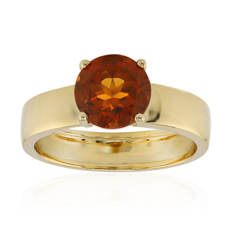 Anillo en plata con Citrino de Madeira