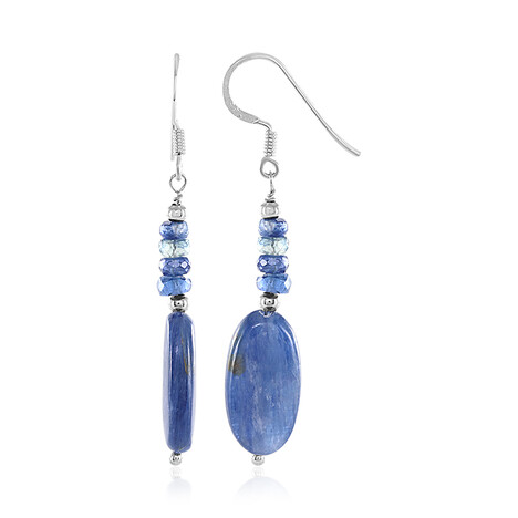 Zilveren oorbellen met kyanieten