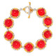 Bracelet en argent et Calcédoine rouge (Gems en Vogue)