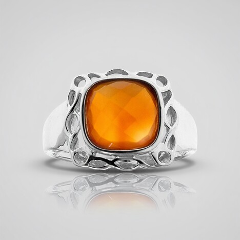 Anello in argento con Corniola (CUSTODANA)