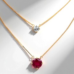 Collana in oro con Rubino del Madagascar (de Melo Gold)