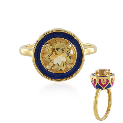 Gelber Beryll-Silberring