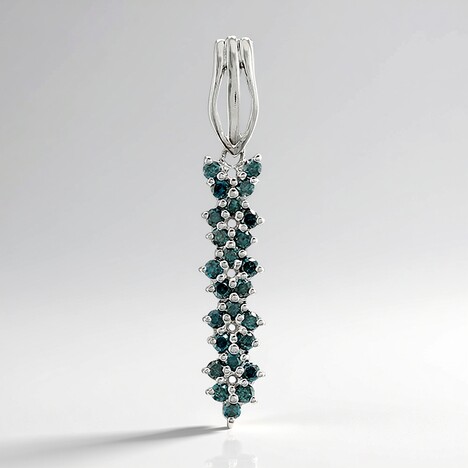 Ciondolo in argento con Diamante Fancy