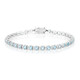 Himmelblauer Topas-Silberarmband