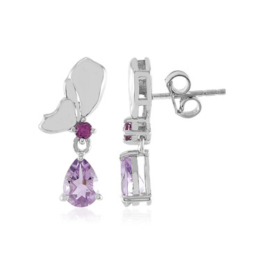 Lavendel-Amethyst-Silberohrringe