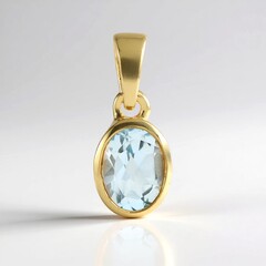 Ciondolo in argento con Topazio Blu Cielo