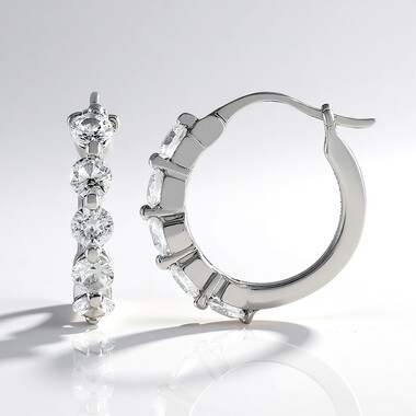 Zircon Silver Earrings