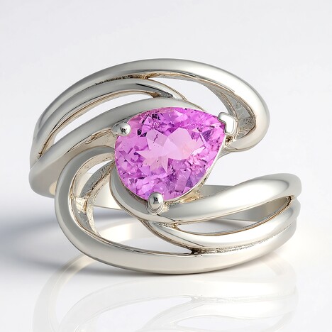 Anello in argento con Kunzite (Pallanova)