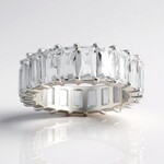 Anello in argento con Topazio Bianco