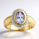 Anello in oro con Tanzanite Rosa (non riscaldata)