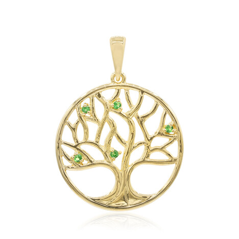 Zilveren hanger met tsavorieten