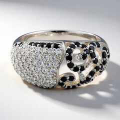 Anello in argento con Spinello Nero