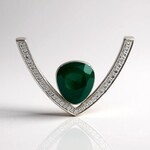 Ciondolo in argento con Topazio Bianco (MONOSONO COLLECTION)