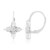 Zilveren oorbellen met witte topaasstenen