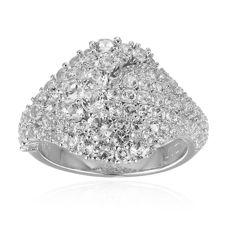 Bague en argent et Topaze blanche