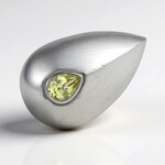 Anello in argento con Citrino Limone (MONOSONO COLLECTION)