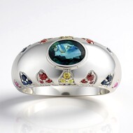 Anillo en plata con Zafiro Teal