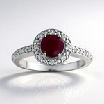 Anello in argento con Rubino Keniano