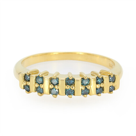 Königsblauer Brillant-Silberring