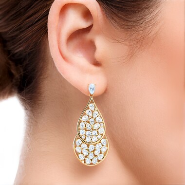 Sky Blue Topaz Silver Earrings
