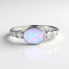Anello in argento con Opale di Welo