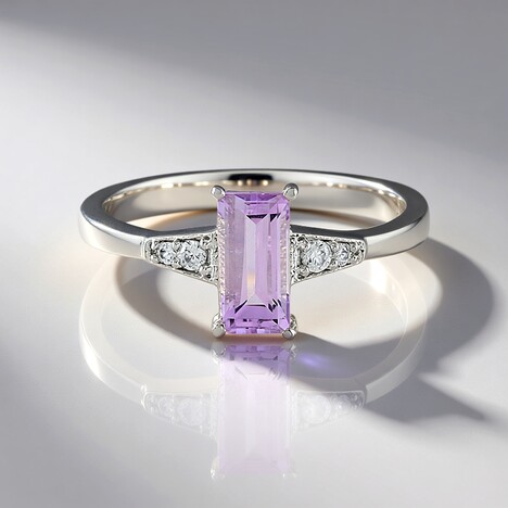 Anello in argento con Ametista Rose de France