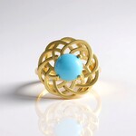 Anello in argento con Turchese Sleeping Beauty